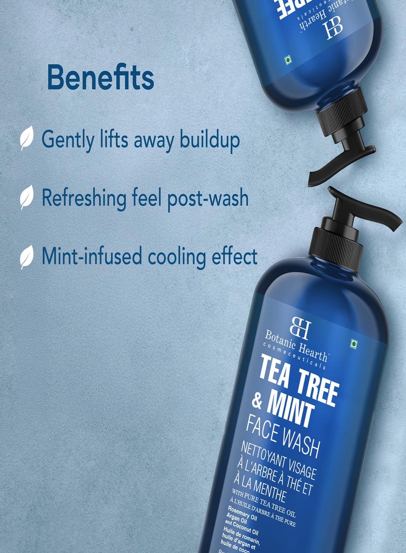Botanic Hearth Tea Tree Face Wash with Mint - Hydrating Liquid Face Soap with Pure Tea Tree Oil - for Women and Men- 16 fl oz - Image 5